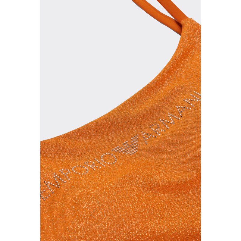 Emporio Armani Underwear Emporio Armani Lurex Textured jednodílné plavky - hořčicová