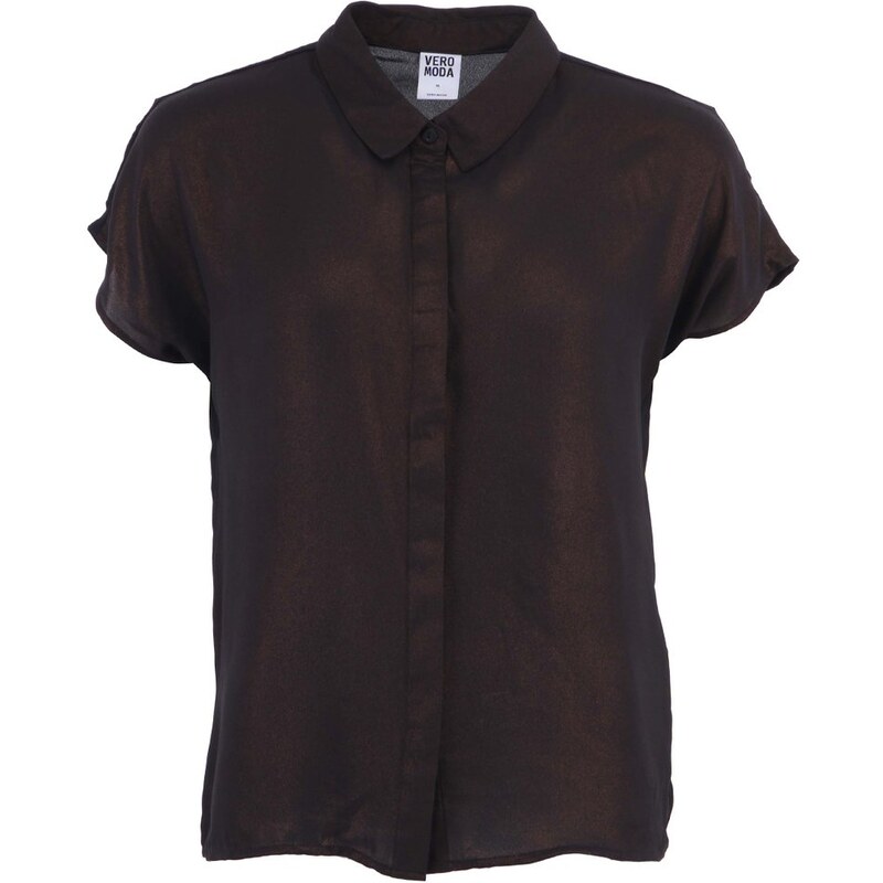 Černá košile s lesklým efektem Vero Moda Pure
