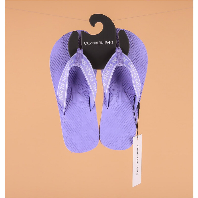 Calvin Klein dámské fialové žabky BEACH SANDAL INSTITUTIONAL PES