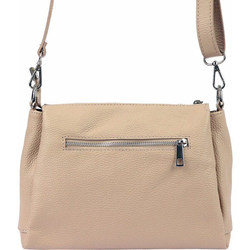 Kožená crossbody kabelka MiaMore 01-002 růžová