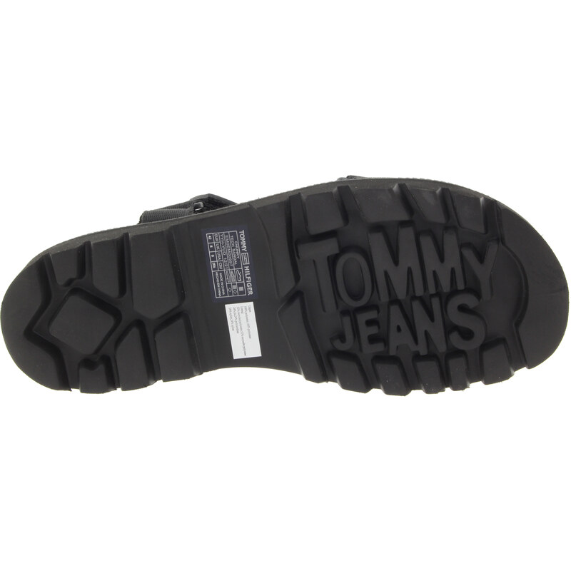 TOMMY HILFIGER Pánské černé sandály EM0EM00997-BDS-357