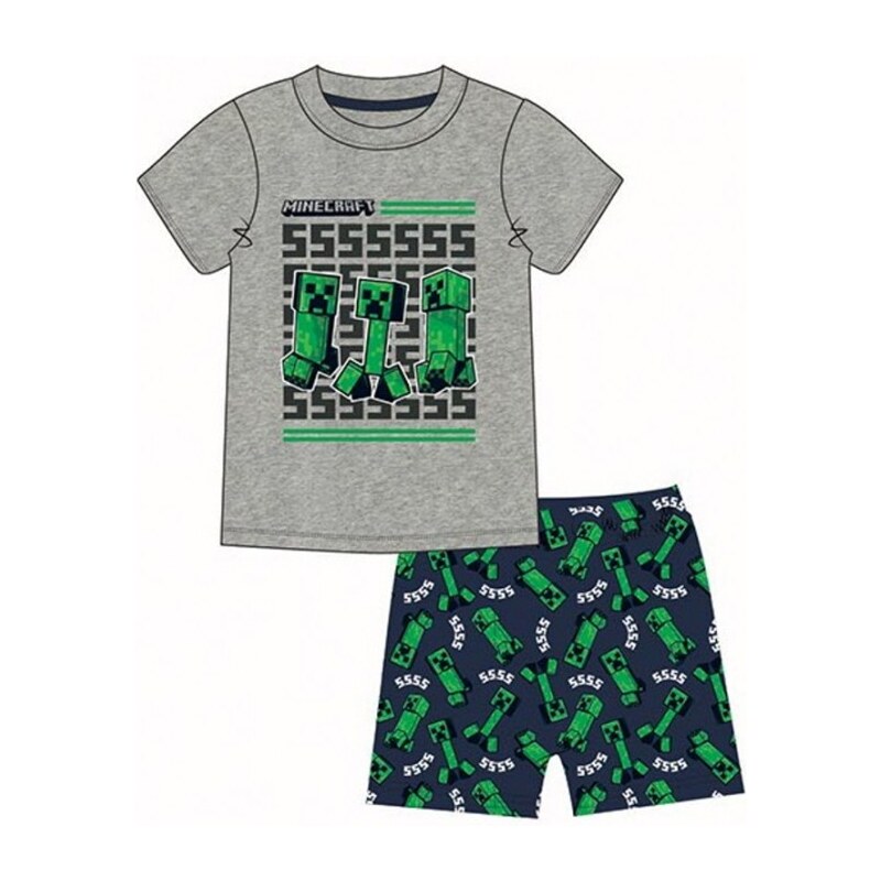 MOJANG official product Chlapecké letní pyžamo / šortky + tričko / Minecraft TNT - Creeper