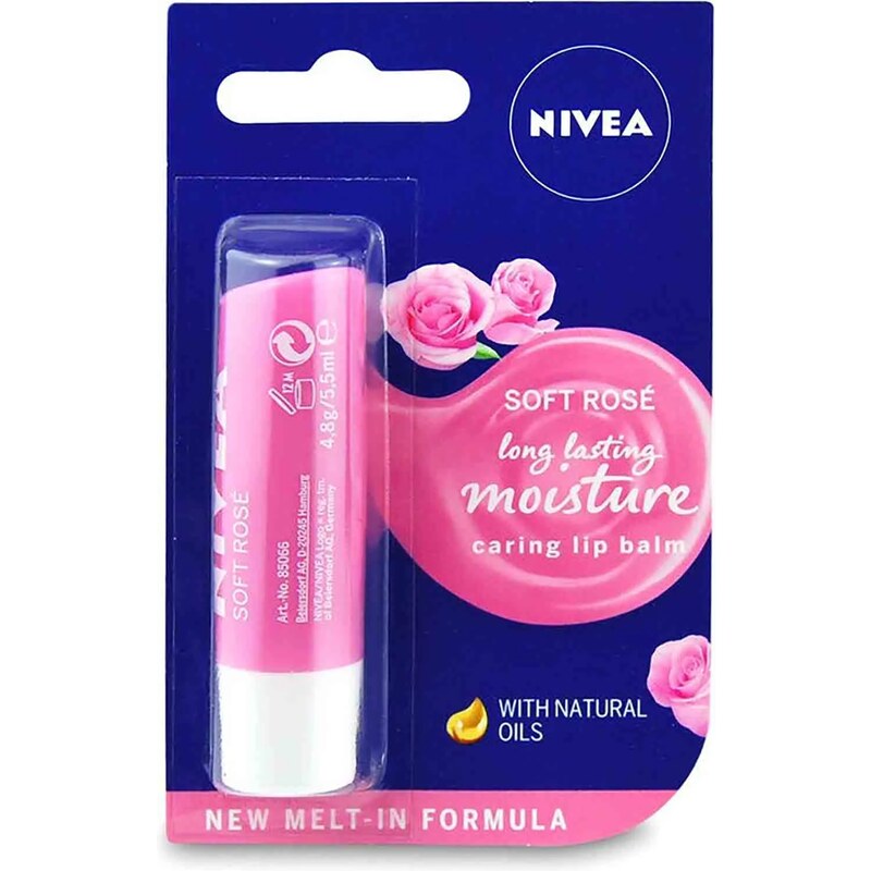 Balzám na rty Nivea Soft Rose