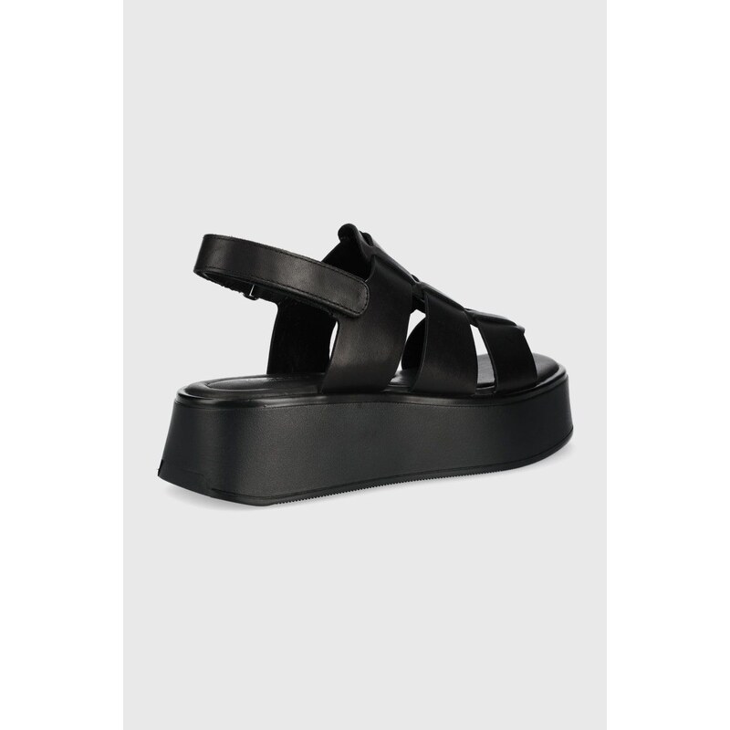 Kožené sandály Vagabond Shoemakers Courtney dámské, černá barva, na platformě