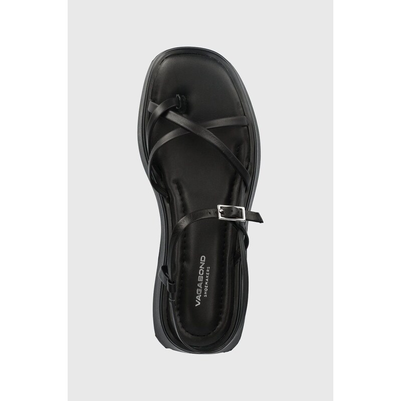 Kožené sandály Vagabond Shoemakers Courtney dámské, černá barva, na platformě, 5334-701-92