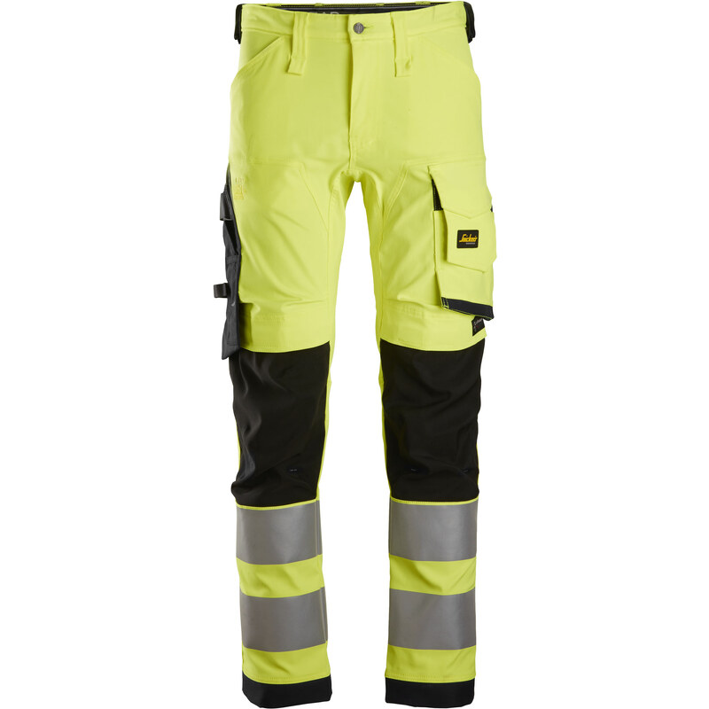 Snickers Workwear Pracovní kalhoty AllroundWork Stretch reflexní třída 2 žluté vel. 44