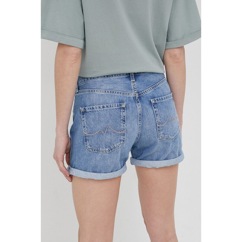 Džínové šortky Pepe Jeans Mable Short dámské, hladké, medium waist