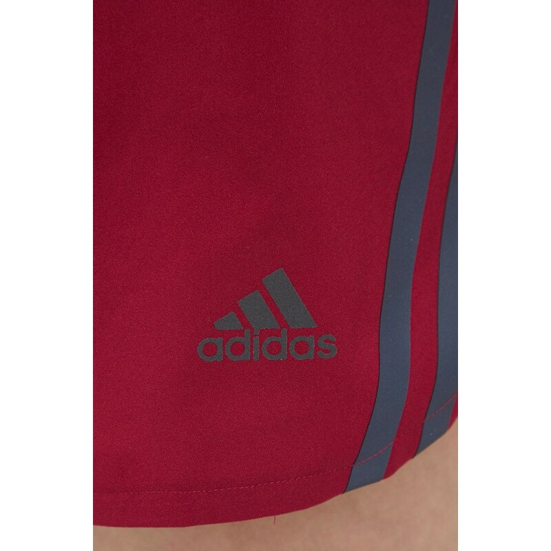 Běžecké šortky adidas Performance Run Icons H57186 fialová barva, s potiskem, medium waist