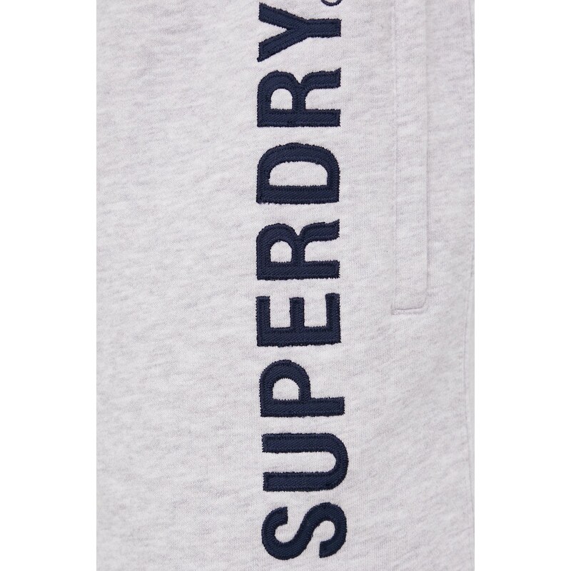 Kraťasy Superdry pánské, šedá barva