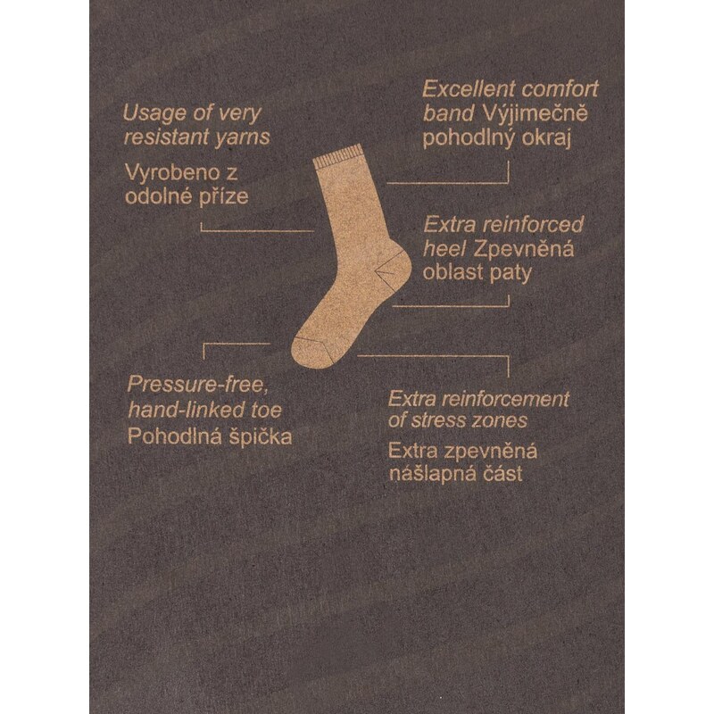 FERATT Pánské bambusové ponožky vínové