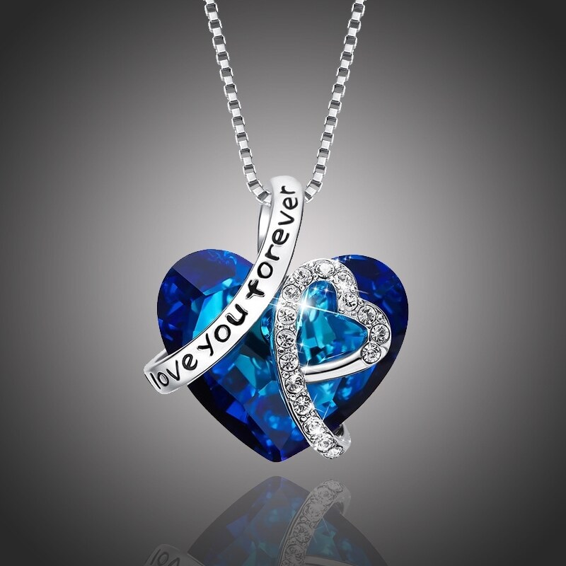 Éternelle Exkluzivní náhrdelník Swarovski Elements Love You Forever - srdíčko