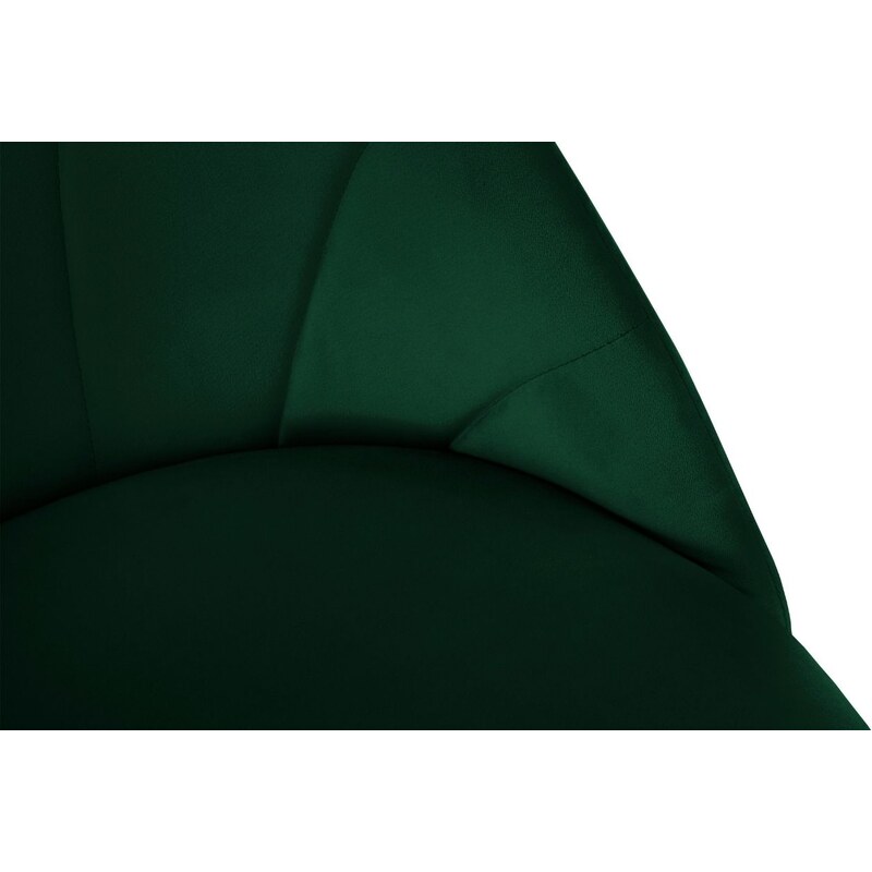 Smaragdově zelená sametová jídelní židle MICADONI VENTURA