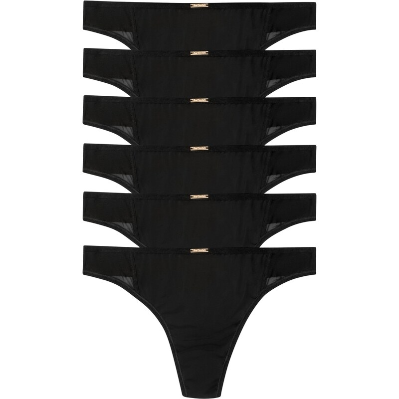 bonprix Kalhotky tanga z mikrovlákna, Feel Comfort (6 ks v