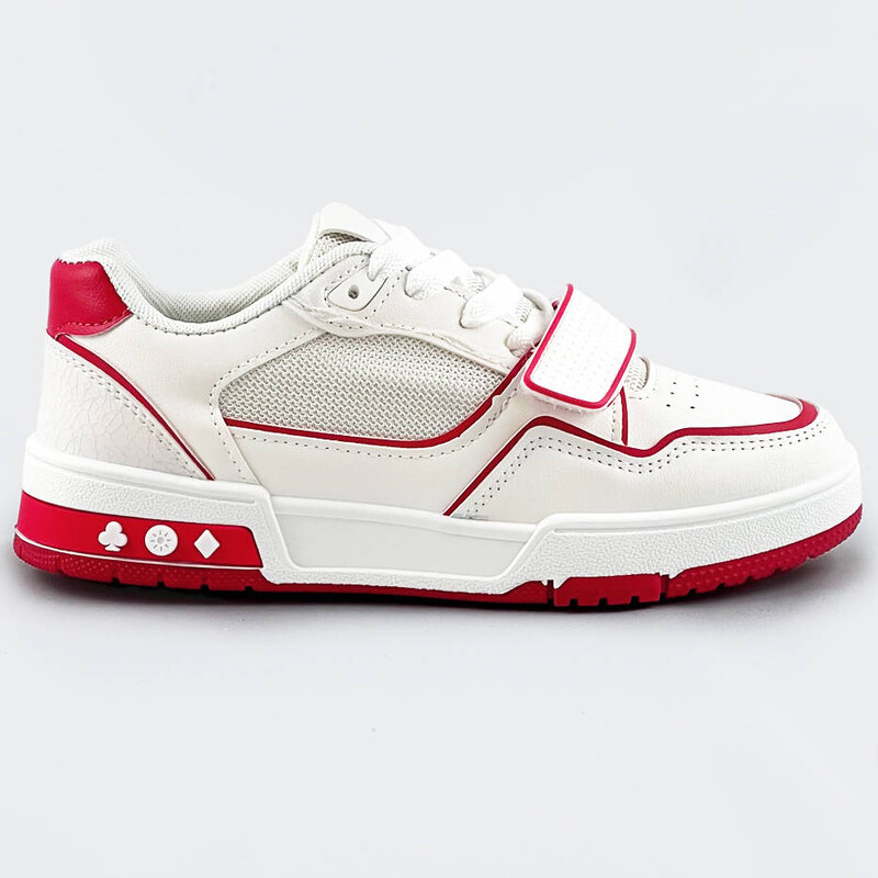 Mix Feel Bílo-červené dámské dvoubarevné tenisky adidasky (AD-585) 69747734
