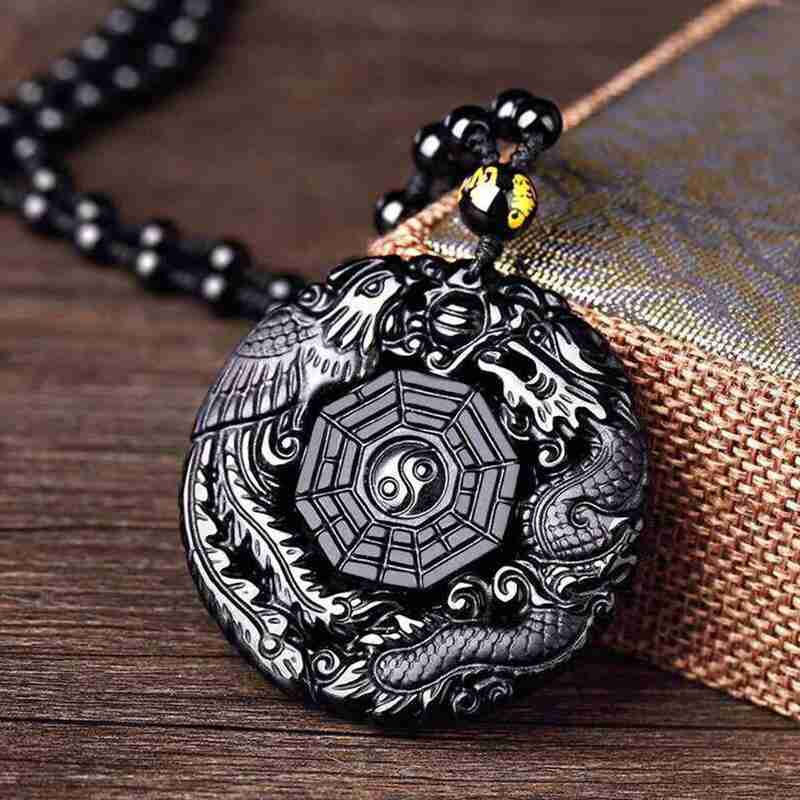 BudNej Amulet ŽIVOTNÍ ROVNOVÁHA z obsidiánu MN6010 69747805