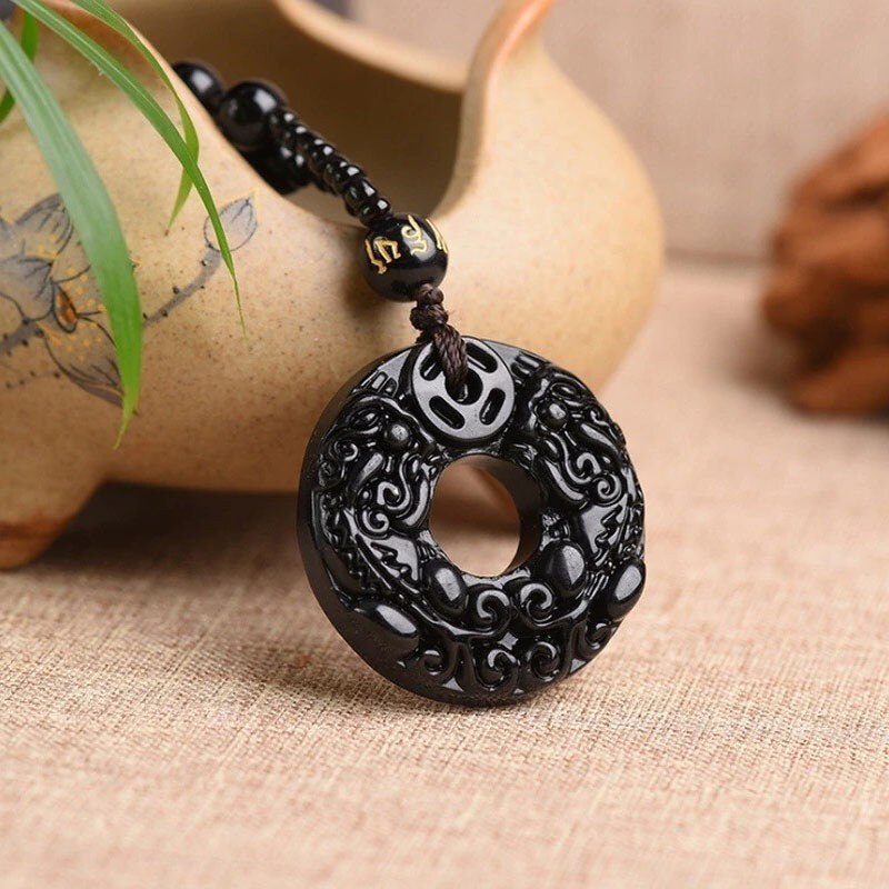 BudNej Amulet SVOBODA a ROZHODNOST z obsidiánu MN6017 69747858