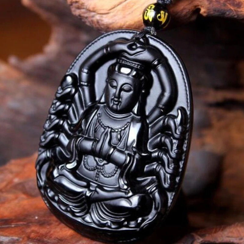 BudNej Amulet HARMONIE a CELOŽIVOTNÍ UČENÍ z obsidiánu MN6011