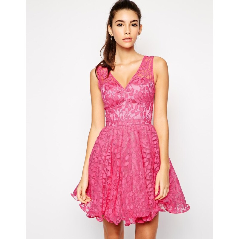 HUSH HUSH Růžové šaty Rebecca