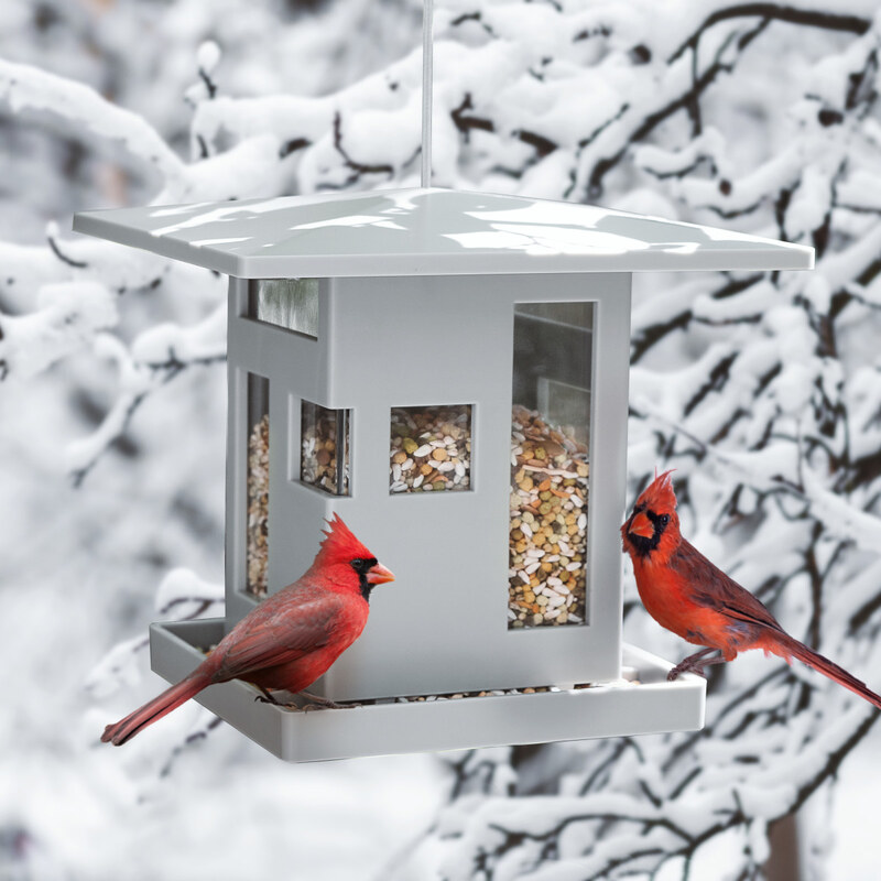 Krmítko pro ptáky Umbra BIRD CAFE - šedé