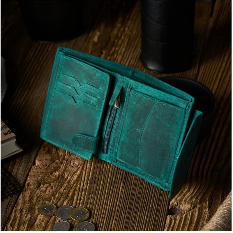 Dámská kožená peněženka Paolo Peruzzi T-12 zelená