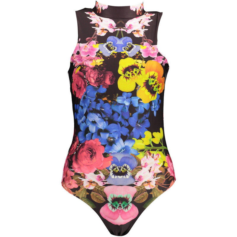 DESIGUAL Dámské černé body s květinovým vzorem