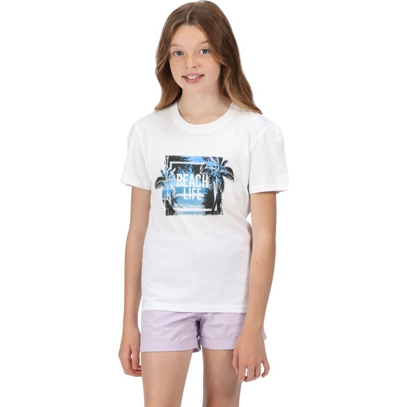 Dětské bavlněné tričko Regatta BOSLEY V bílá