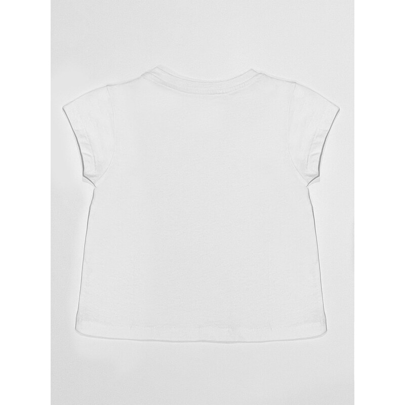 Mushi Boom Boom Girls White Combed Cotton T-shirt