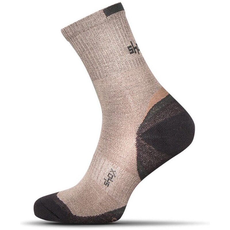 Buďchlap Bavlněné pánské ponožky v béžové barvě Clima Plus