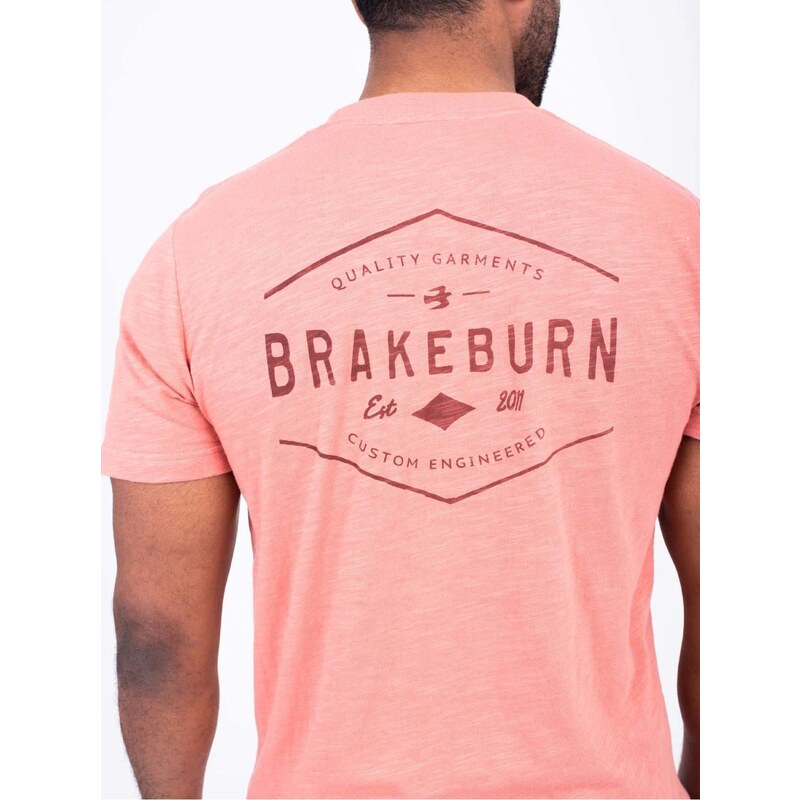 Starorůžové pánské tričko s potiskem Brakeburn - Pánské