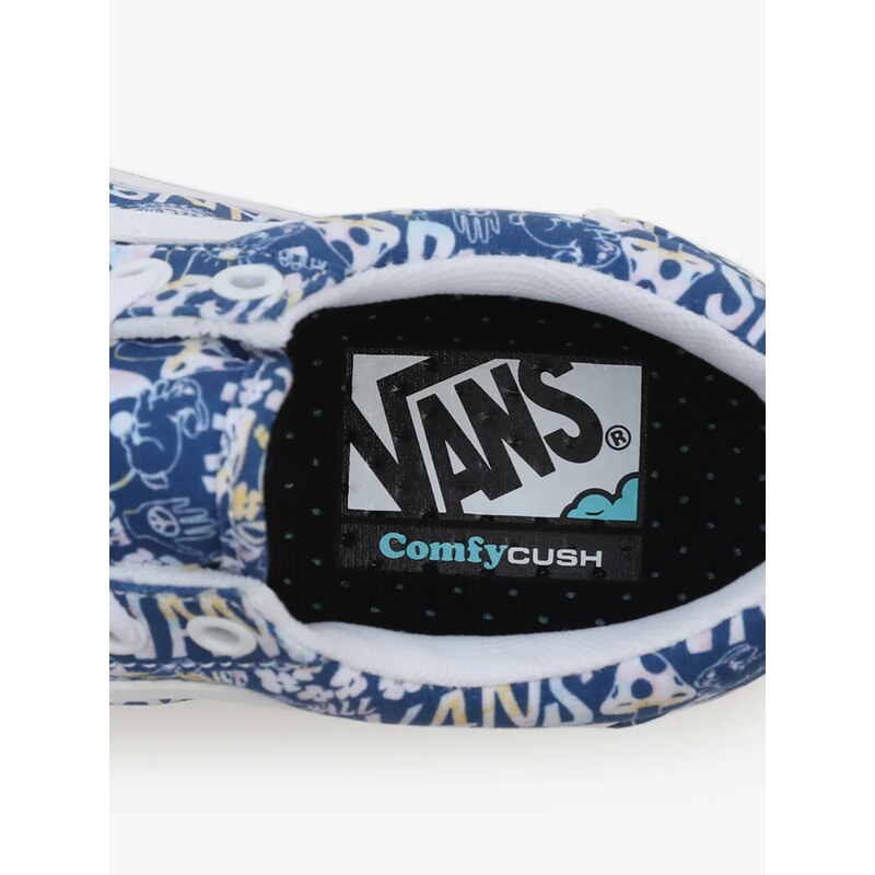 Modré dámské vzorované tenisky VANS UA Comfy Cush Old Skool - Dámské