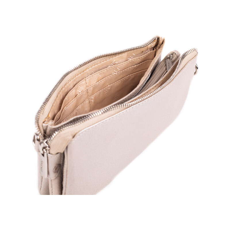 Dámská kabelka kožená SEGALI 8003 stříbrná