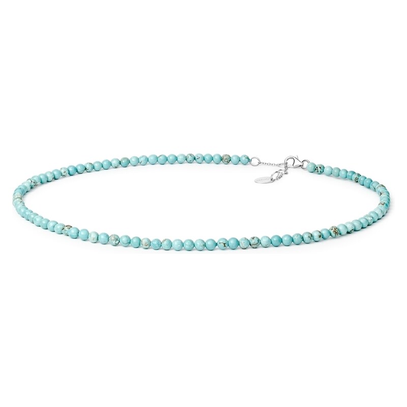 Gaura Pearls Korálkový náhrdelník Poggia - přírodní Howlit, stříbro 59140437