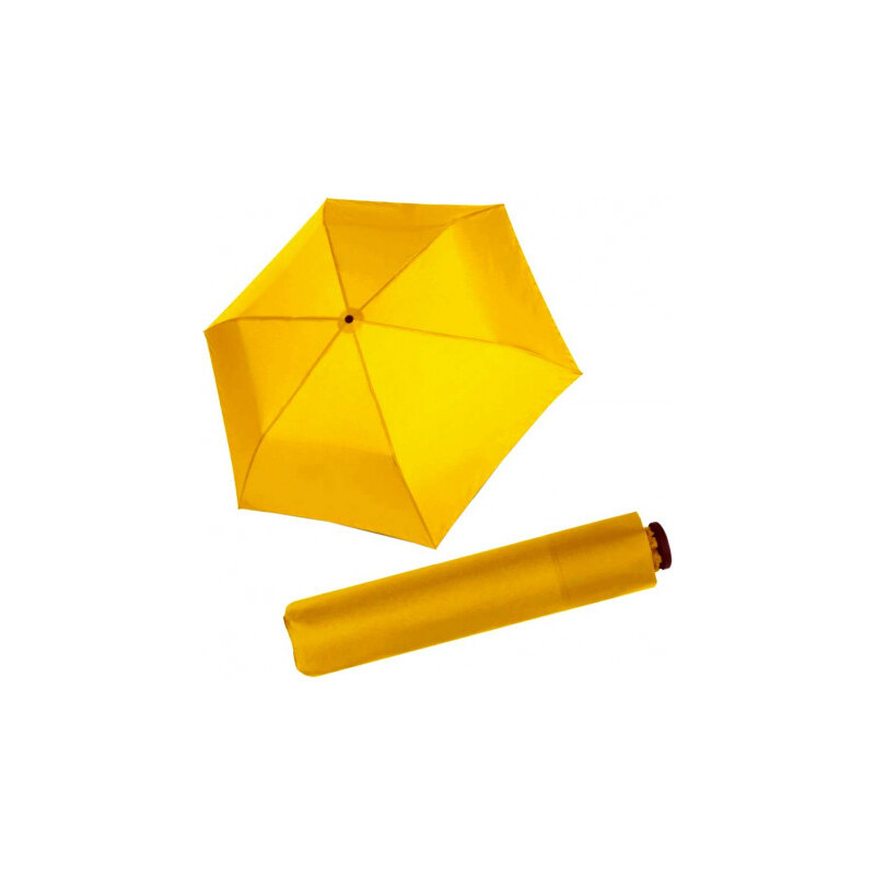 Doppler Zero 99 - dětský/dámský skládací deštník, žlutá, plná barva