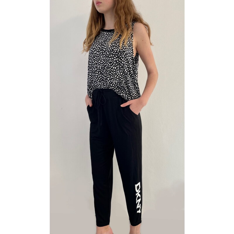 Dámský pohodlný dvoudílný set YI2722537 - 001 Černo/bílá - DKNY