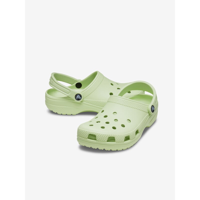 Světle zelené dětské pantofle Crocs - Holky