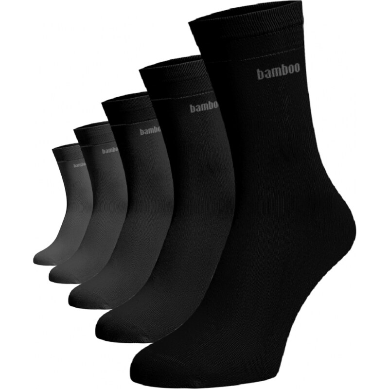 Benami Zvýhodněný set 5 párů bambusových vysokých ponožek - mix barev