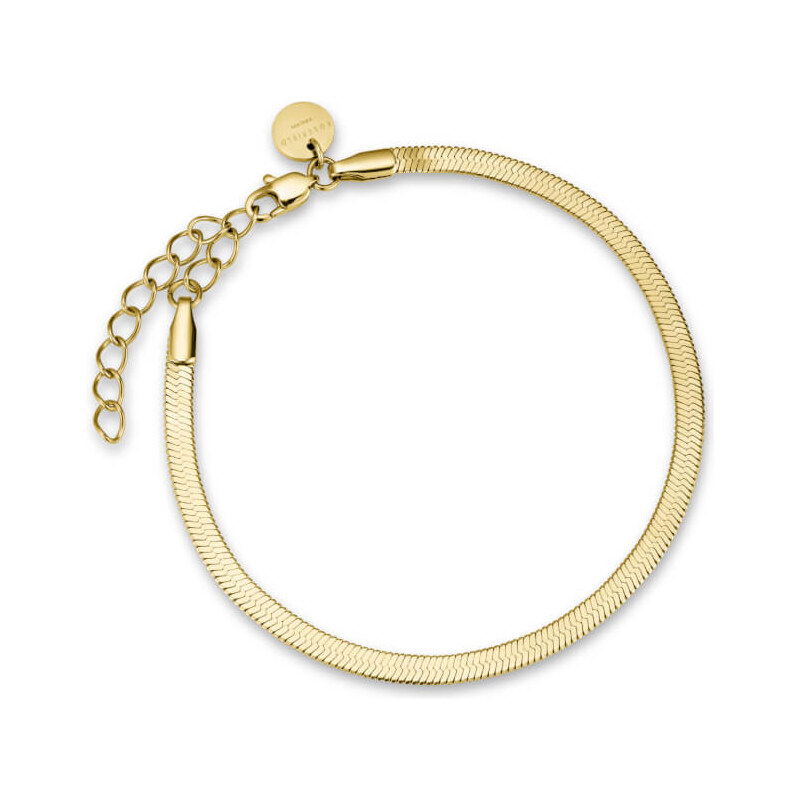 Šperky Rosefield náramek TOC Bracelet Flat Snake 3mm Gold