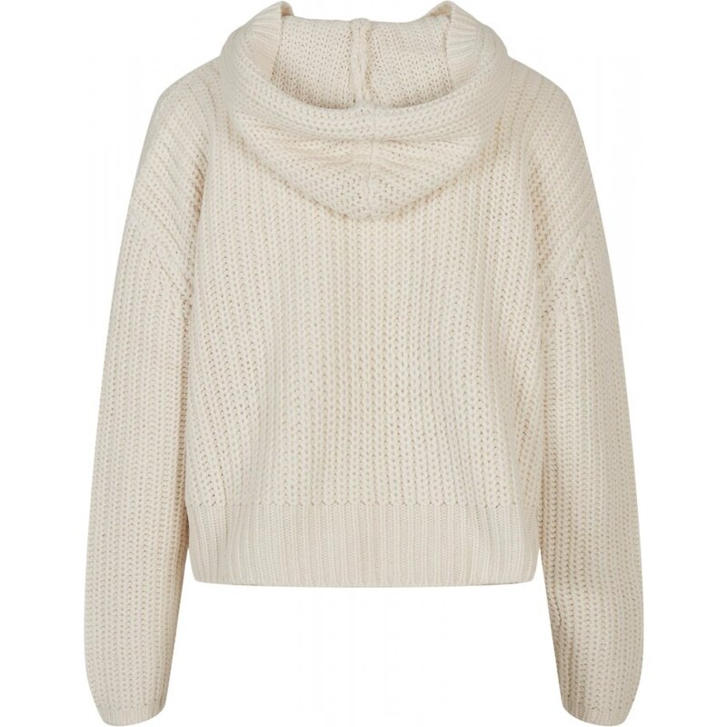 URBAN CLASSICS Ladies Oversized Hoody Sweater - whitesand