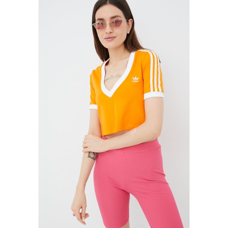 Tričko adidas Originals Adicolor oranžová barva, HC2029-BORANG