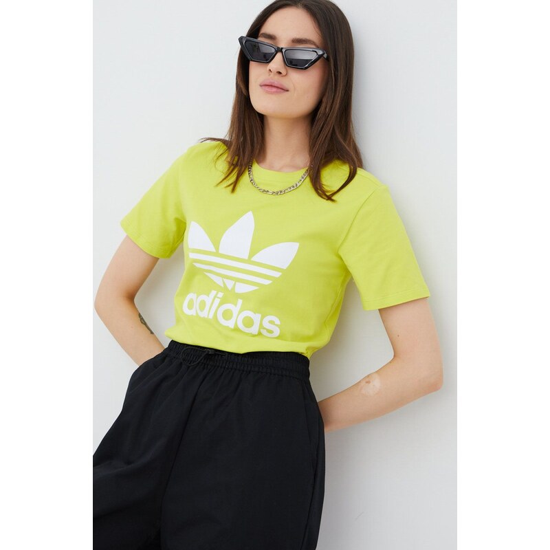 Tričko adidas Originals Adicolor HE6872 zelená barva, HE6872-SHOSLI