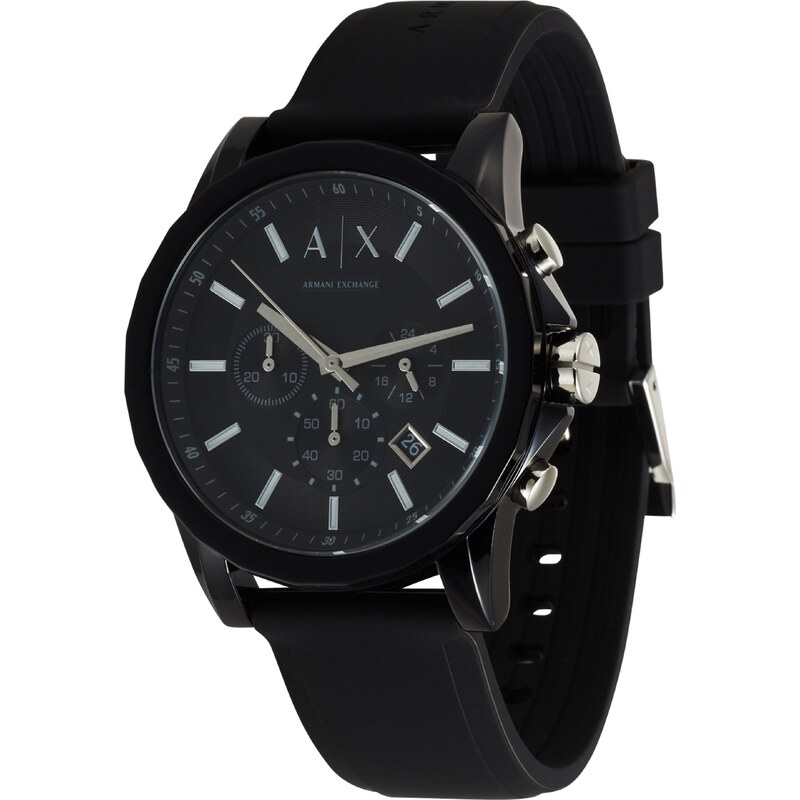 ARMANI EXCHANGE Analogové hodinky šedá / černá / stříbrná 86931950