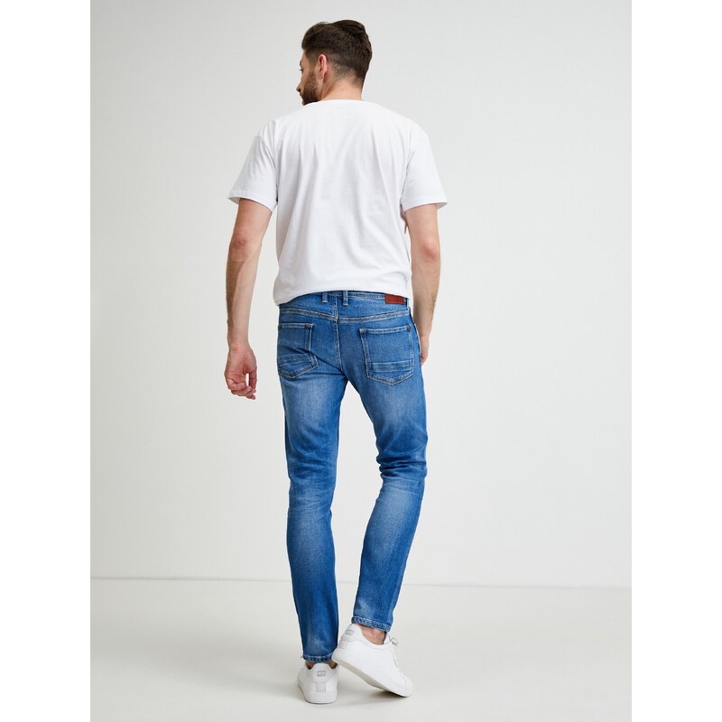 Tmavě modré pánské straight fit džíny Pepe Jeans - Pánské