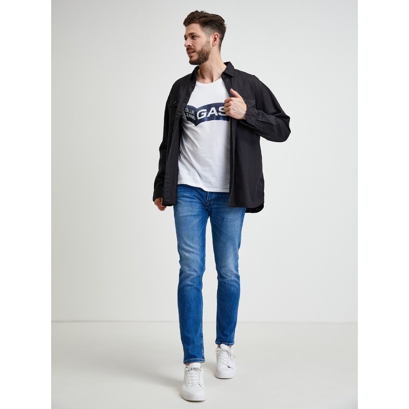 Tmavě modré pánské straight fit džíny Pepe Jeans - Pánské