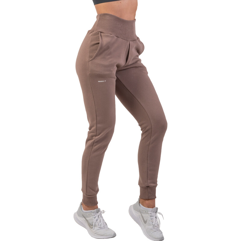 NEBBIA Feel Good Look Good Tepláky "Feeling Good" High Waist 409 Brown