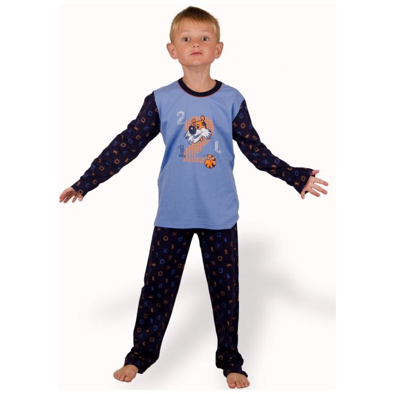 TARO Dětské pyžamo s obrázkem tygra 122 540/ modrá tmavá