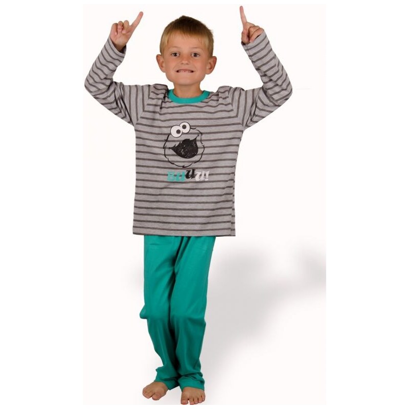 TARO Dětské pyžamo s jemným proužkem 098 520/ modrá
