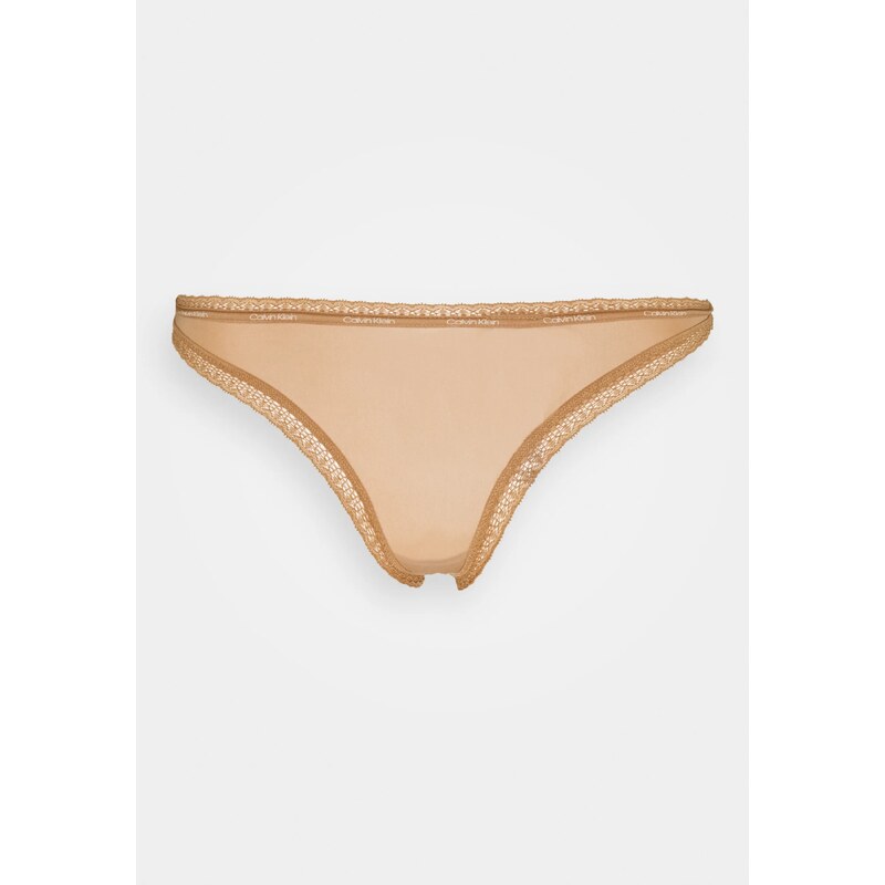 Dámská tanga QD3763E BO8 bronzová - Calvin Klein