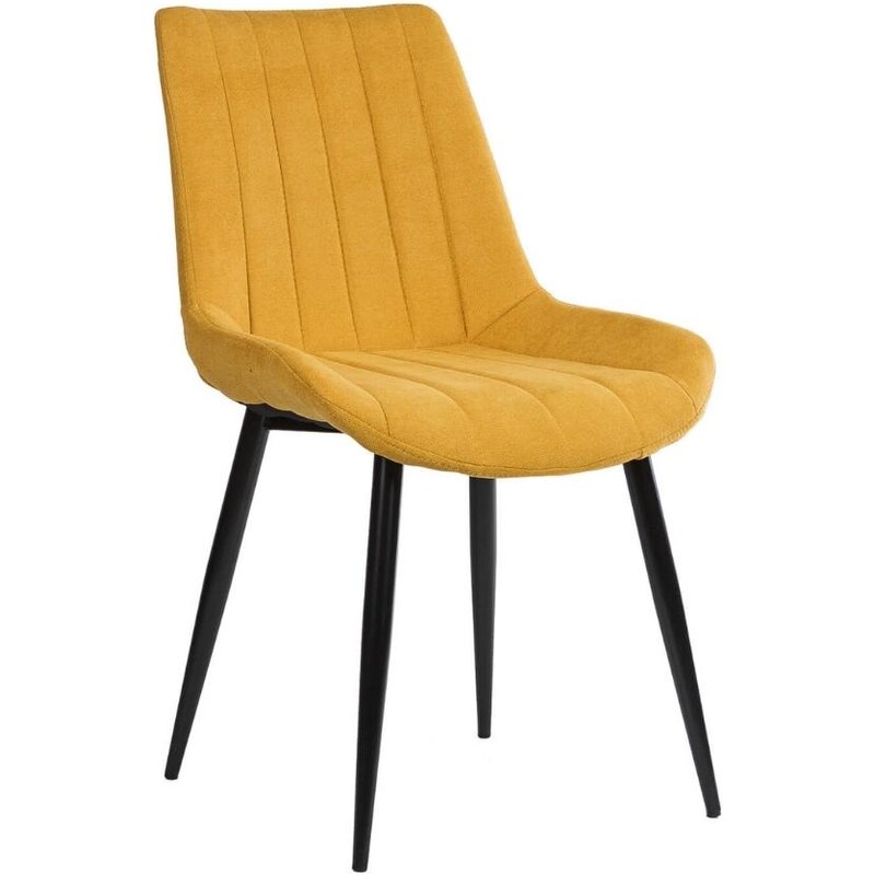 Žlutá látková jídelní židle Somcasa Mila