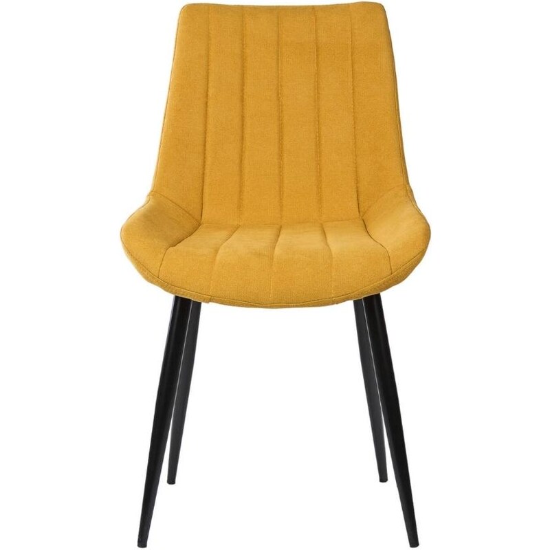 Žlutá látková jídelní židle Somcasa Mila