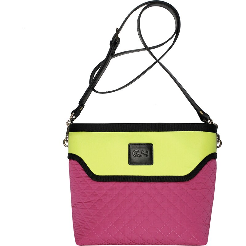 GOSHICO - Messenger bag / Pošťácká taška Flowerbag (limonovo - růžová) - 2027